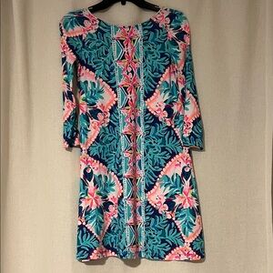 Lilly Pulitzer Pink and Blue Patterned Dress